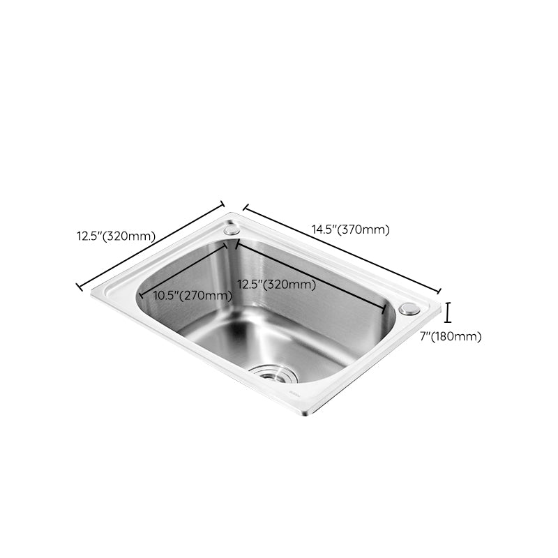 Modern Style Kitchen Sink Dirt Resistant Drop-In Kitchen Sink with Drain Assembly