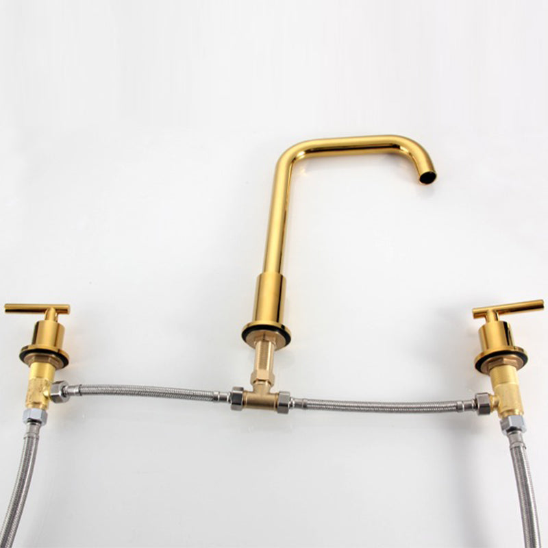 High-Arc Vanity Sink Faucet Light Luxury Vessel Faucet 3-hole Faucet