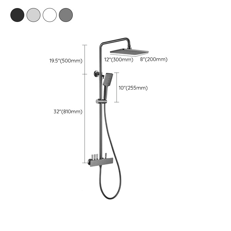 Modern Shower Trim Brass Slide Bar Included Adjustable Shower Head Shower System