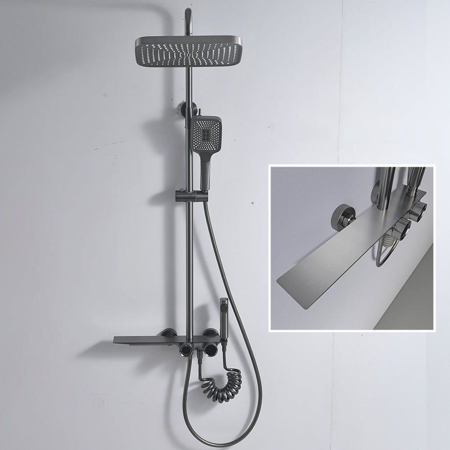 Modern Shower Faucet Brass Slide Bar Included Adjustable Shower Head Shower System