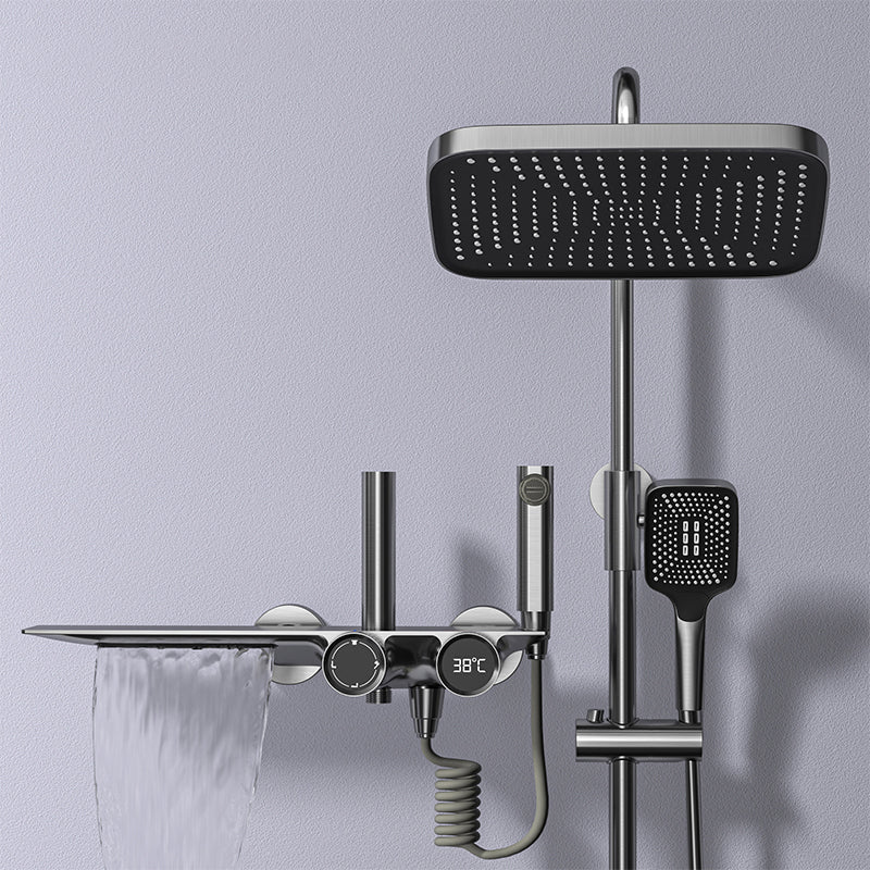 Modern Shower Faucet Brass Slide Bar Included Adjustable Shower Head Shower System