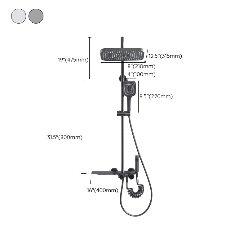 Modern Shower Faucet Brass Slide Bar Included Adjustable Shower Head Shower System