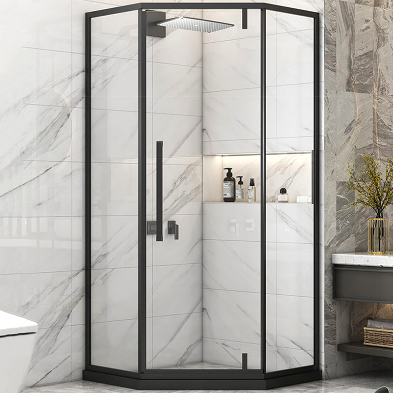 Tempered Glass Shower Stall with Fixed Panel Neo-Angle Corner Shower Stall