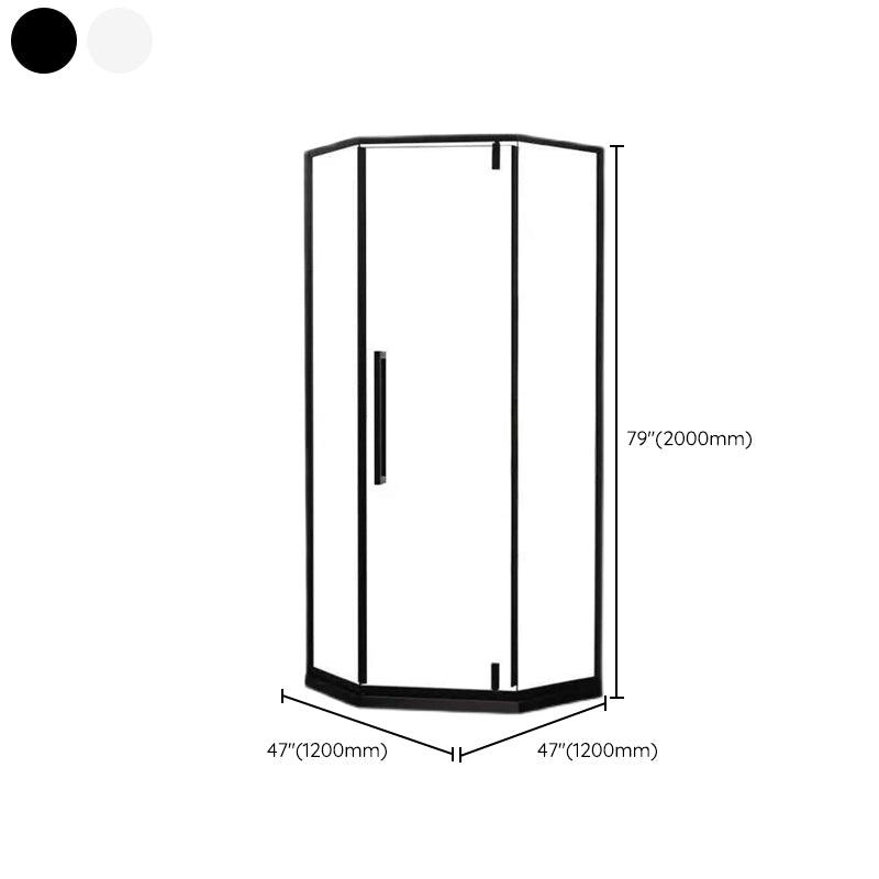 Tempered Glass Shower Stall with Fixed Panel Neo-Angle Corner Shower Stall