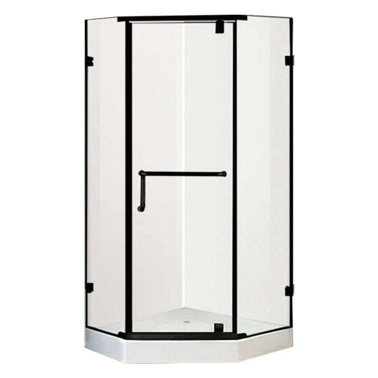 Neo-Angle Clear Shower Enclosure Corner Shower Stall with Header