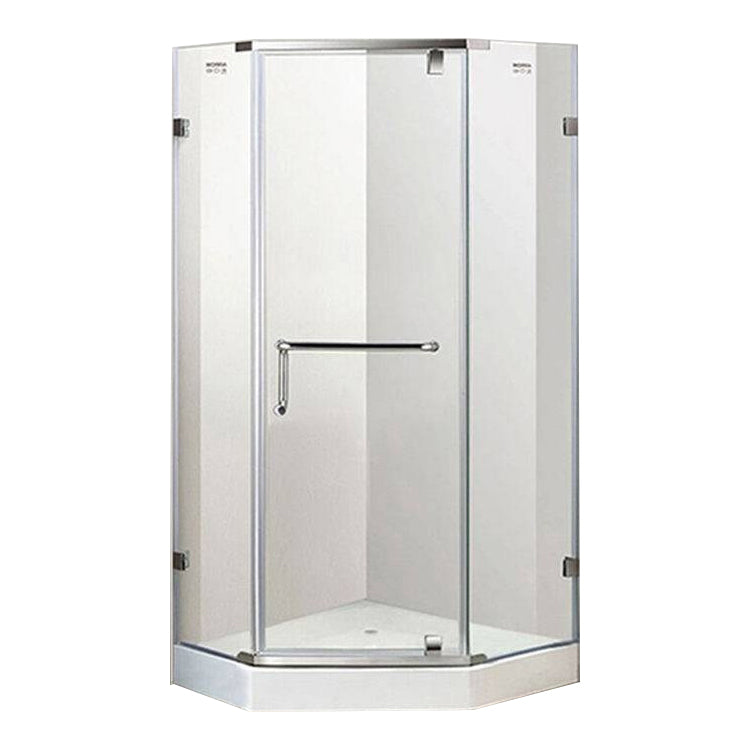 Neo-Angle Clear Shower Enclosure Corner Shower Stall with Header