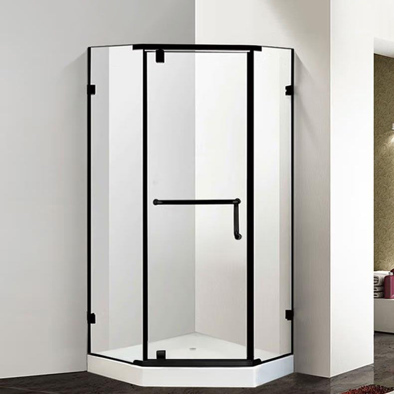 Neo-Angle Clear Shower Enclosure Corner Shower Stall with Header