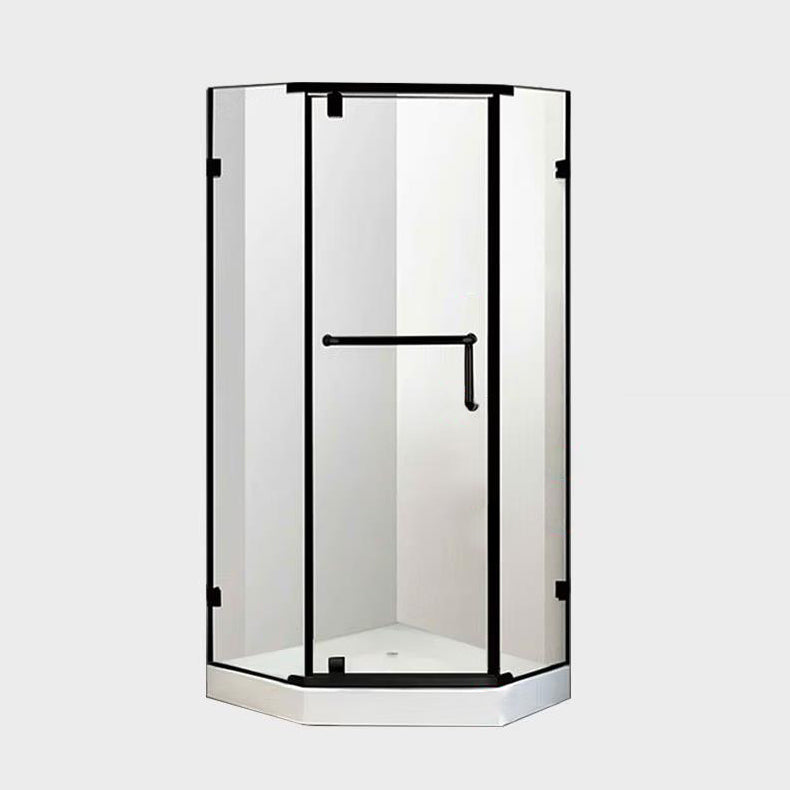 Neo-Angle Clear Shower Enclosure Corner Shower Stall with Header