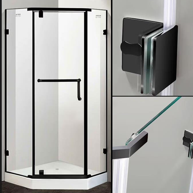 Neo-Angle Clear Shower Enclosure Corner Shower Stall with Header