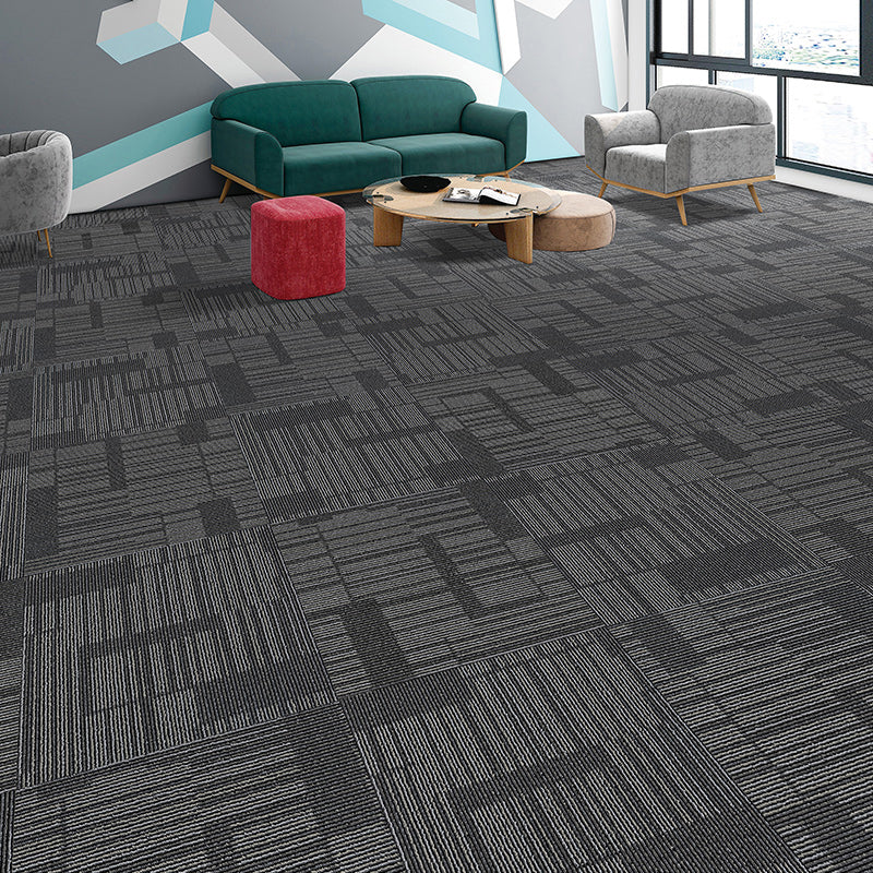 Fade Resistant Level Loop Carpet Tile Non-Skid Loose Lay Indoor Carpet Tiles