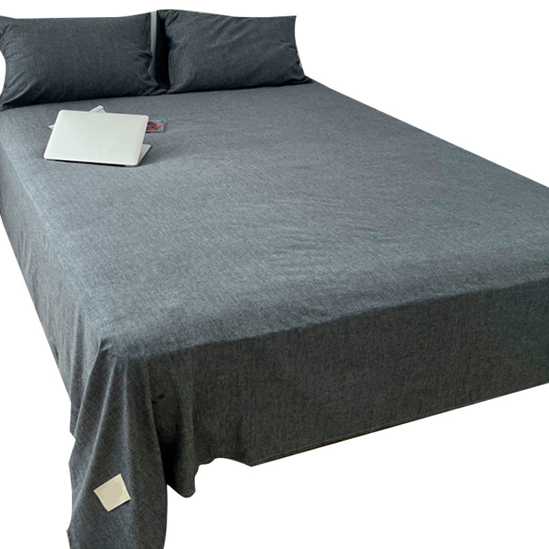 Cotton Bed Sheet Pure Color Breathable Soft Simple Bed Sheet Set