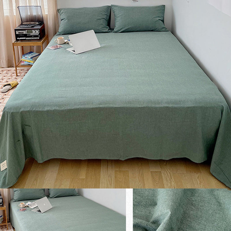 Cotton Bed Sheet Pure Color Breathable Soft Simple Bed Sheet Set