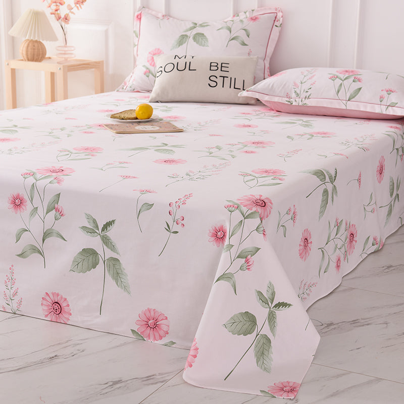 100 Cotton Bed Sheet Set Breathable Percale Cotton Bed Sheet Set