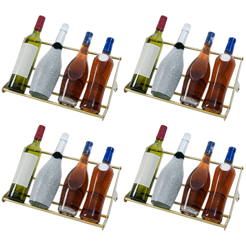 Metal Tabletop Wine Glass Rack Modern Gold Wine Holder for Kitchen