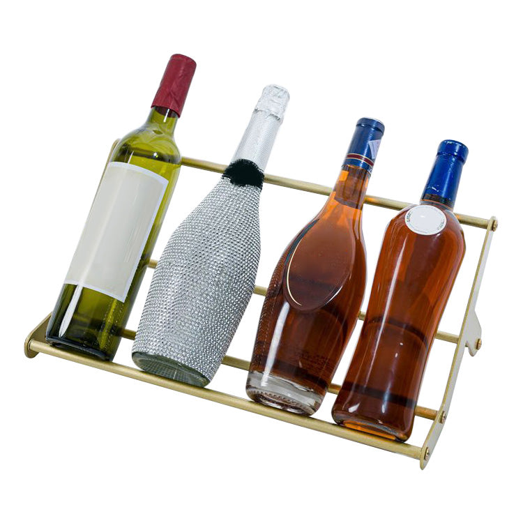 Metal Tabletop Wine Glass Rack Modern Gold Wine Holder for Kitchen