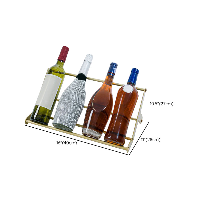 Metal Tabletop Wine Glass Rack Modern Gold Wine Holder for Kitchen