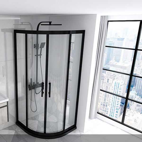 Rounded Tempered Glass Shower Enclosure with Shower Door Corner Shower Enclosure