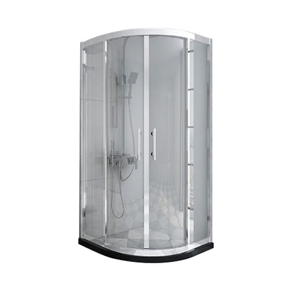 Rounded Tempered Glass Shower Enclosure with Shower Door Corner Shower Enclosure