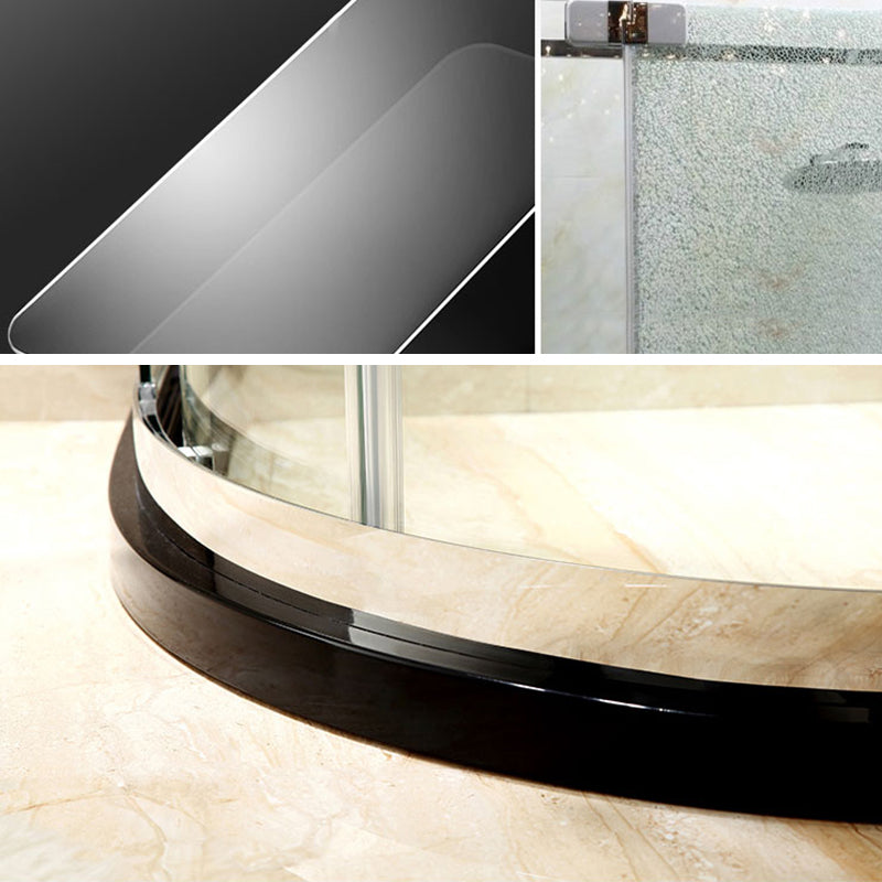 Rounded Tempered Glass Shower Enclosure with Shower Door Corner Shower Enclosure