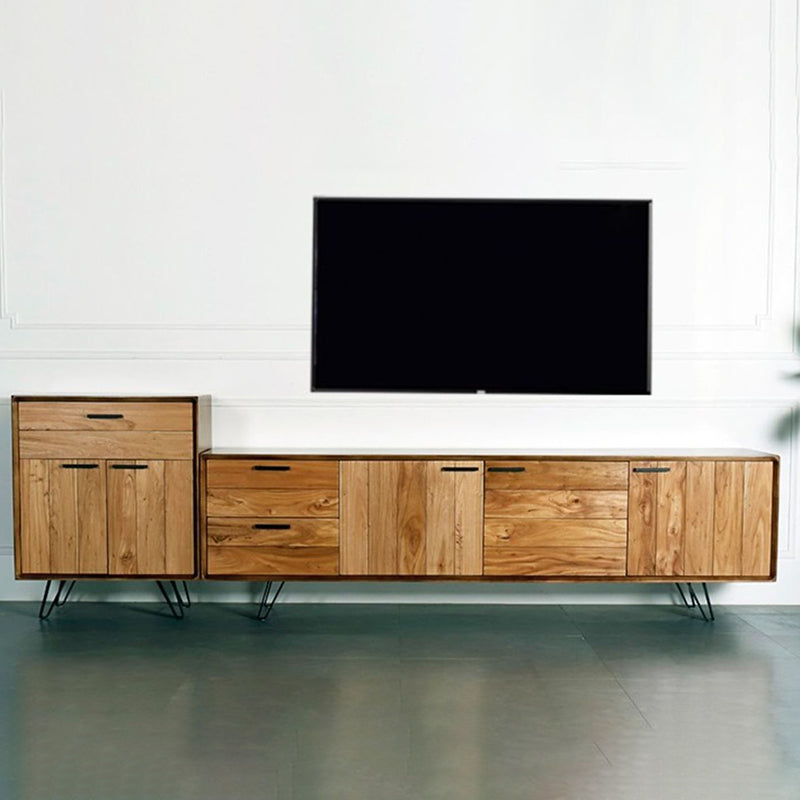 Traditional TV Media Stand Solid Wood TV Console for Living Room