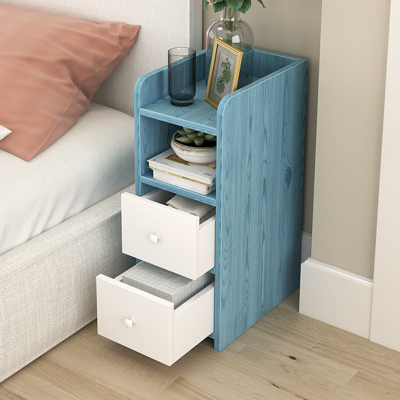 Wooden Bed Nightstand Contemporary Bedside Cabinet for Bedroom