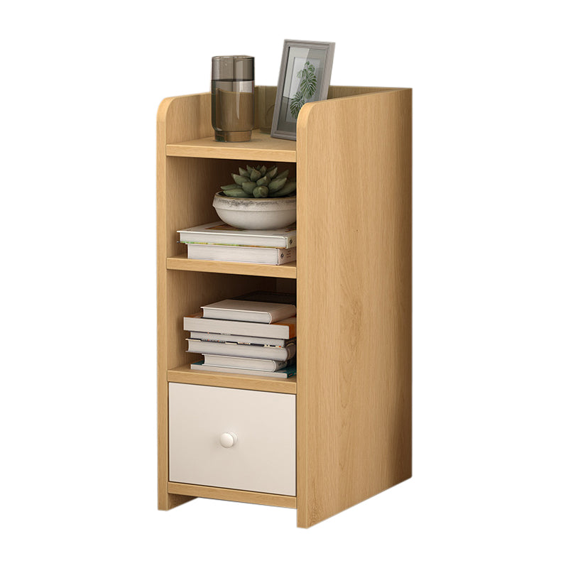 Wooden Bed Nightstand Contemporary Bedside Cabinet for Bedroom