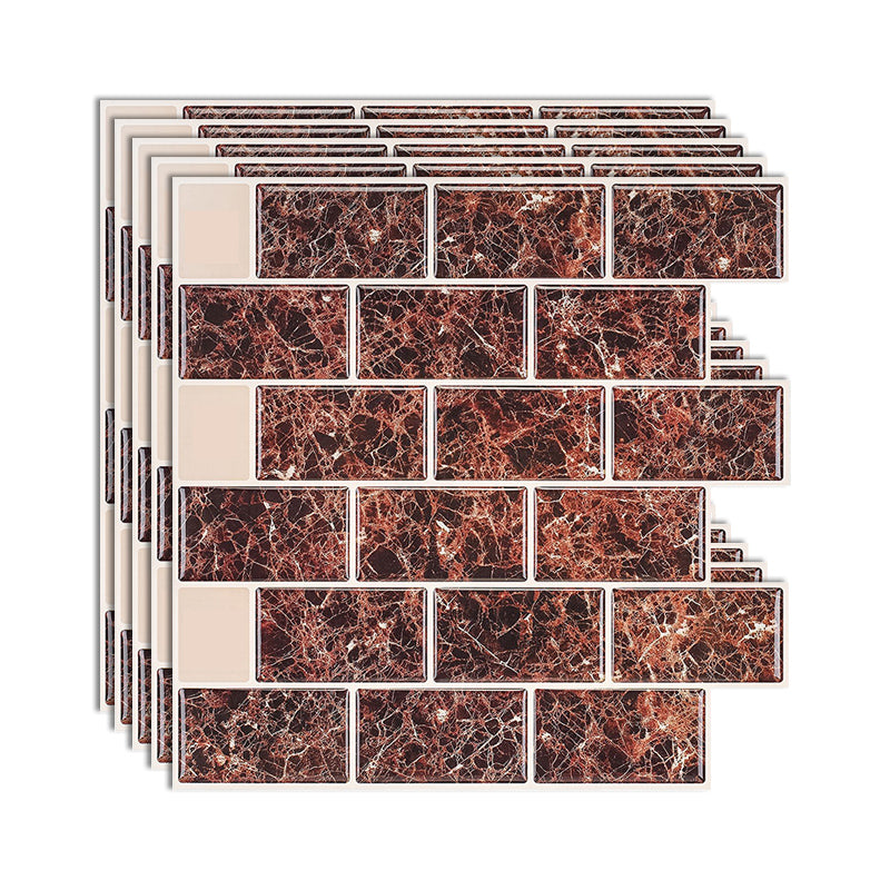 Modern Kitchen Single Tile Waterproof Peel and Stick Tile Over Tile