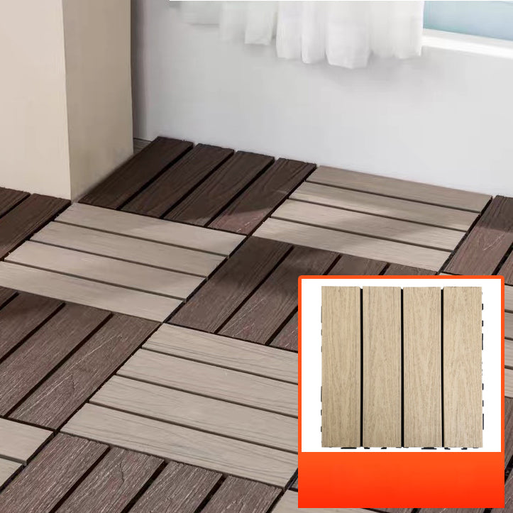 Outdoor Patio Decktile 11.8" x 11.8" Composite Decking Tiles