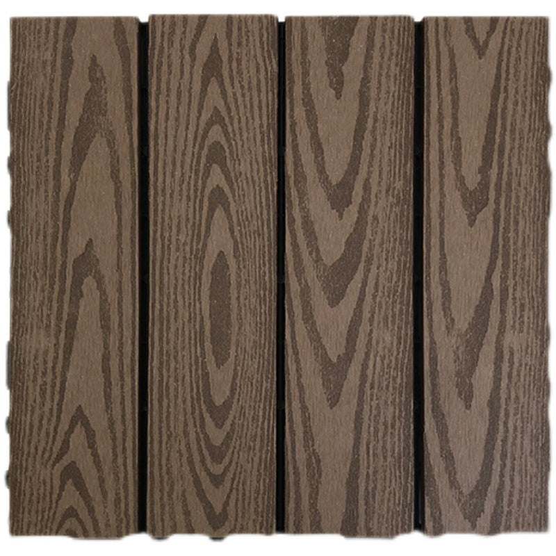 Outdoor Patio Decktile 11.8" x 11.8" Composite Decking Tiles