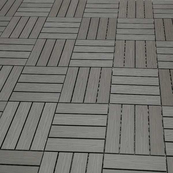 Outdoor Patio Decktile 11.8" x 11.8" Composite Decking Tiles