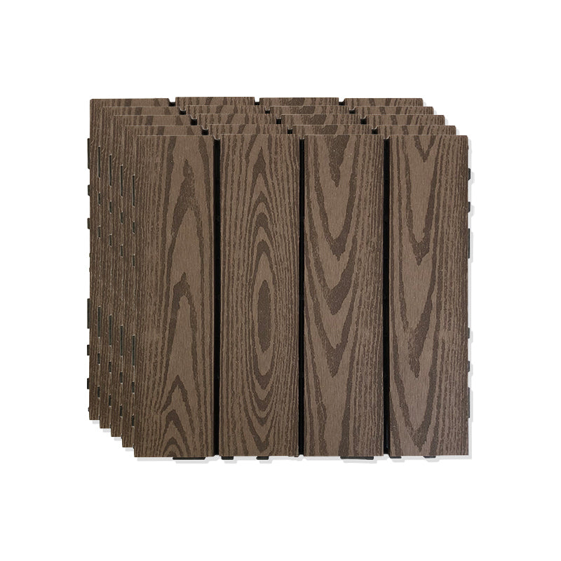 Outdoor Patio Decktile 11.8" x 11.8" Composite Decking Tiles