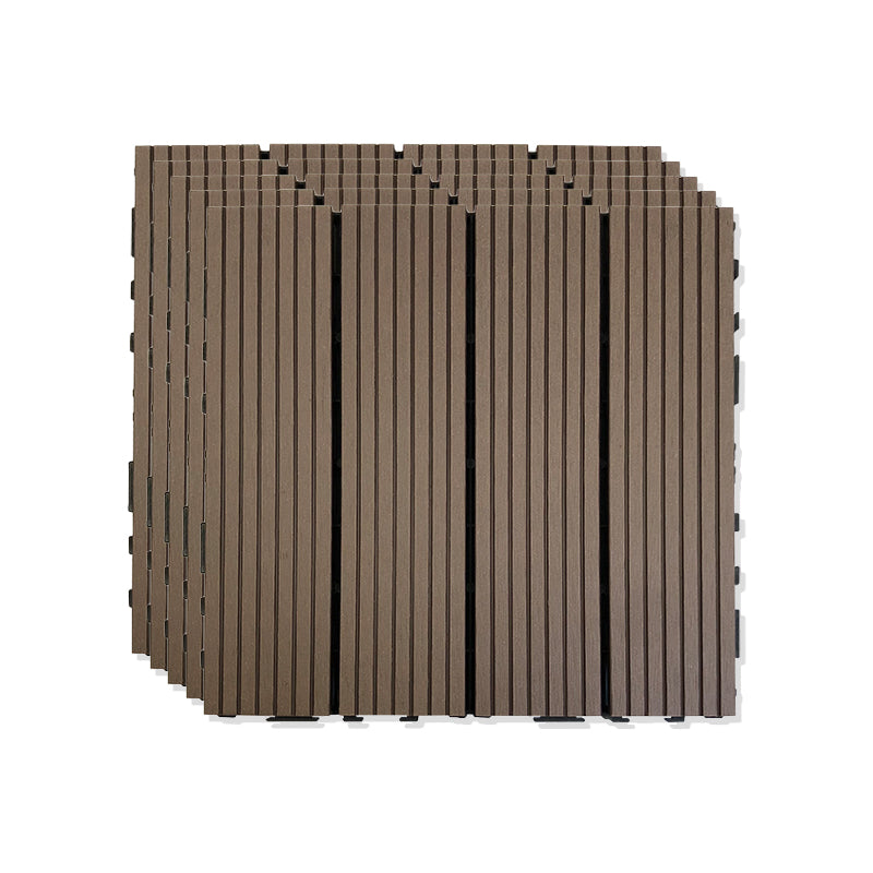 Outdoor Patio Decktile 11.8" x 11.8" Composite Decking Tiles