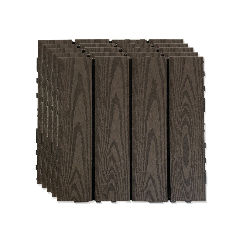 Outdoor Patio Decktile 11.8" x 11.8" Composite Decking Tiles