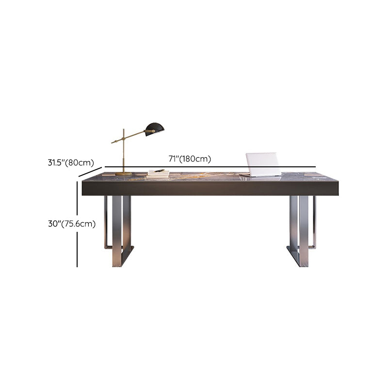 Modern Solid Wood Writing Desk 3-drawer Rectangular Office Desk