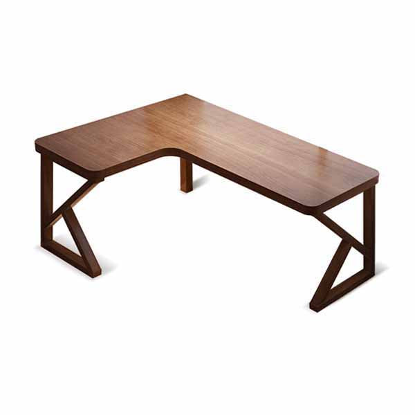 29.25-inch H Modern Writing Desk L-Shape Solid Wood Office Desk