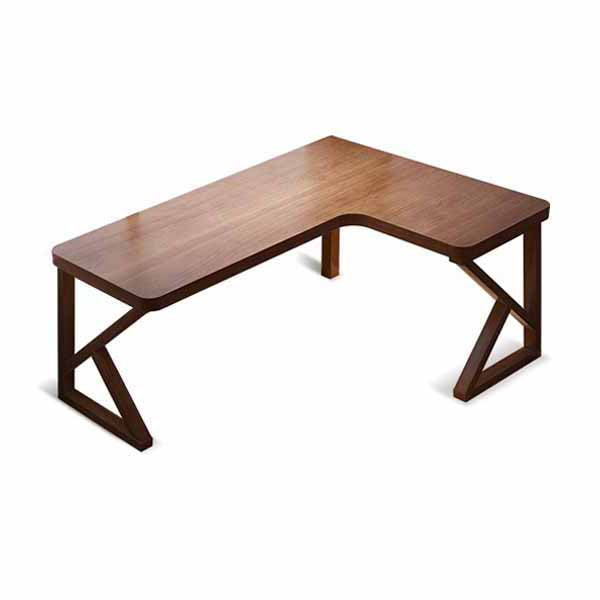 29.25-inch H Modern Writing Desk L-Shape Solid Wood Office Desk