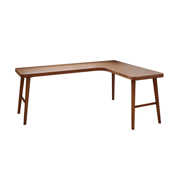 29.25 Inch H Contemporary Office Desk L-Shape Solid Wood Writing Desk