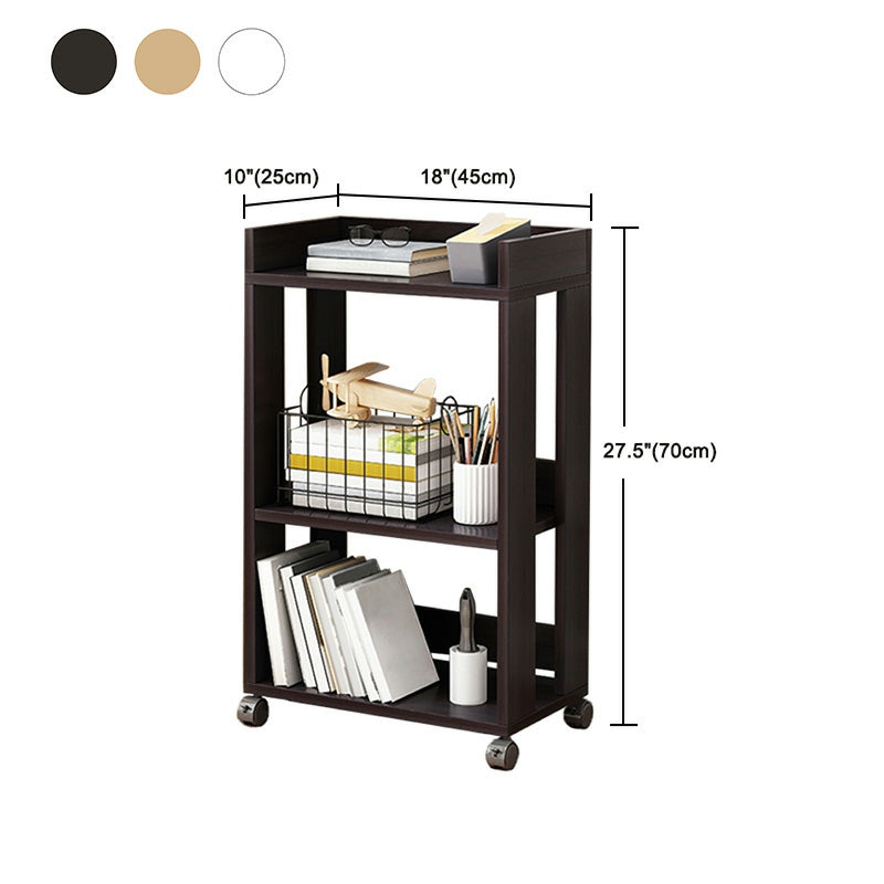 Modern Vertical File Cabinet Solid Wood File Cabinet with Storage Shelves