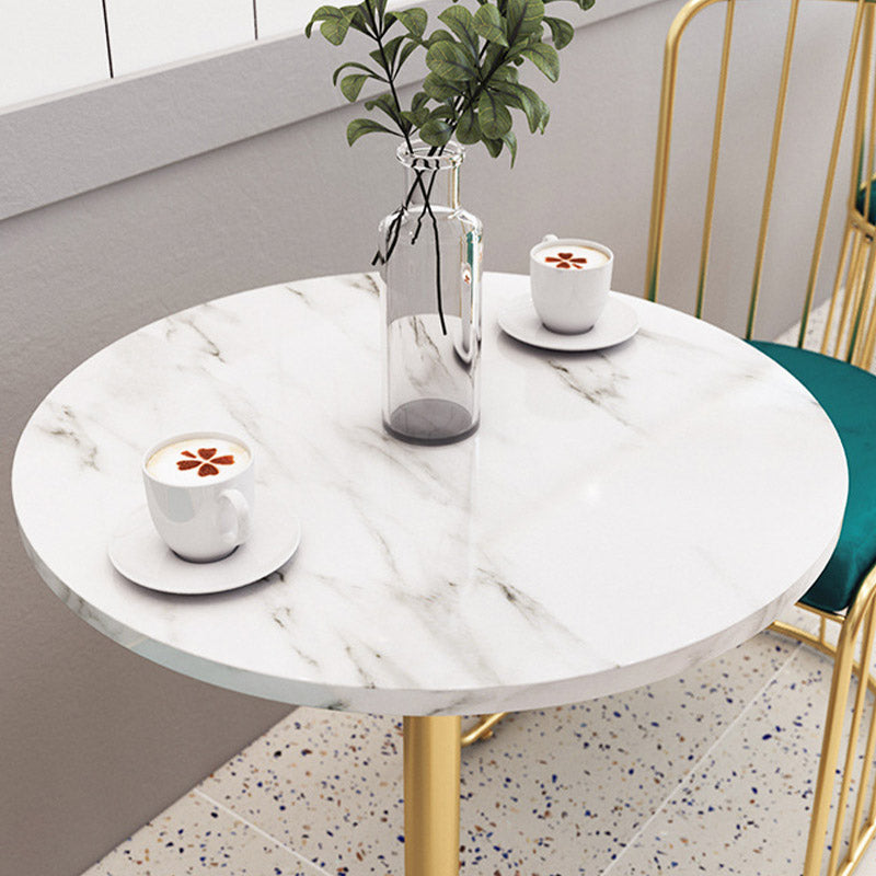 Modern Faux Marble Dining Table White Dinette Table for Home