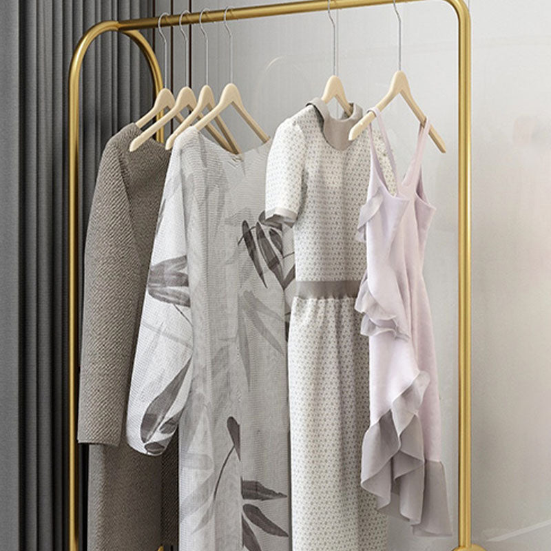 Contemporary Plain Coat Rack Metal Coat Rack with Storage Shelving