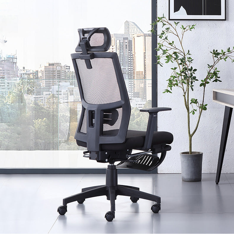 Modern Office Chair Fixed Arms Adjustable Seat Height Desk Chair with Wheels