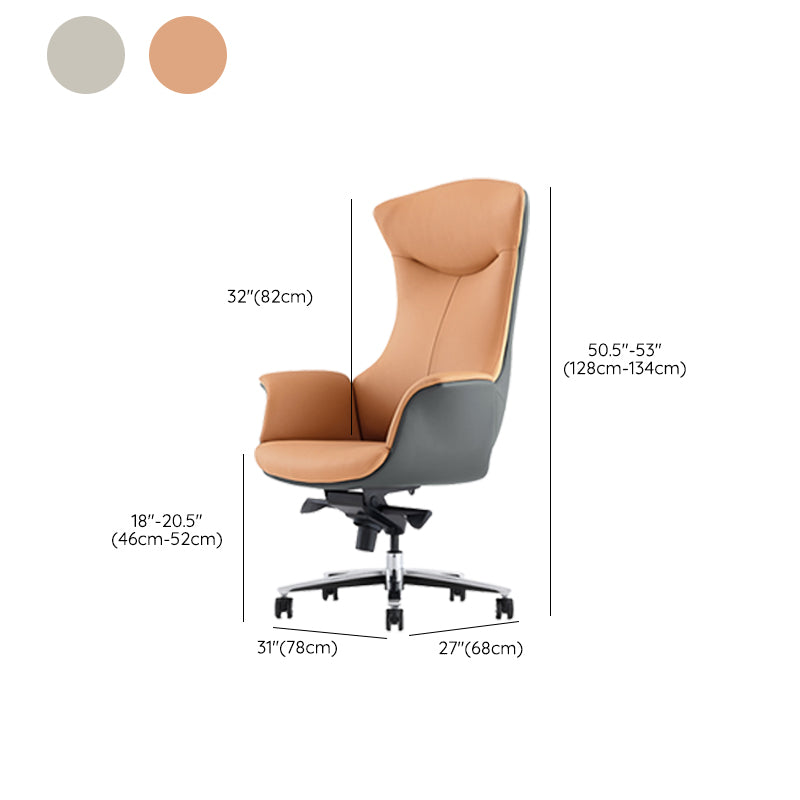 Contemporary No Arm Executive Chair Height-adjustable Managers Chair for Office