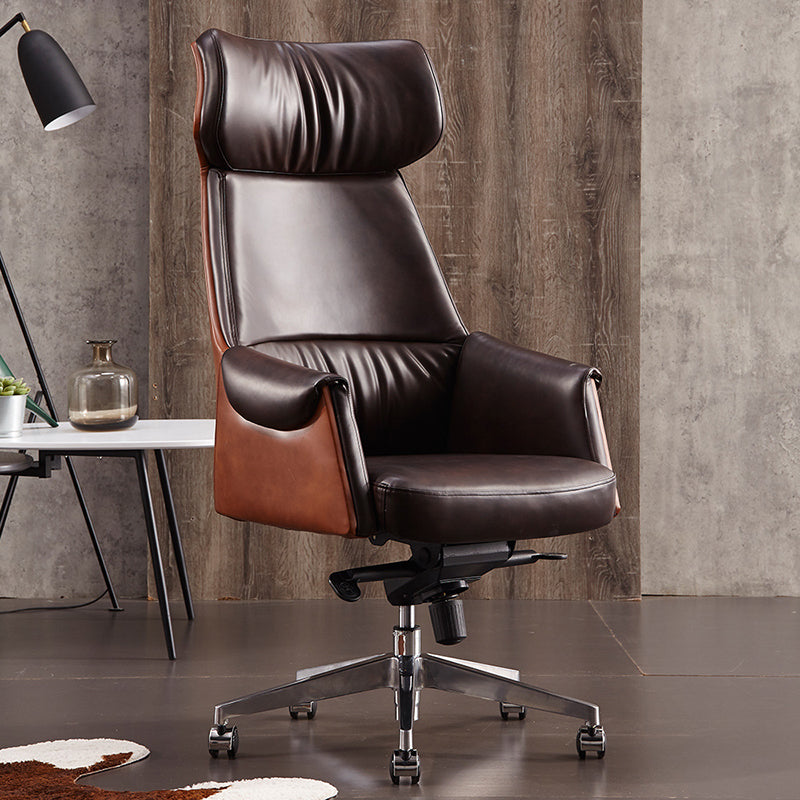 Modern No Arm Executive Chair Height-adjustable Managers Chair for Office