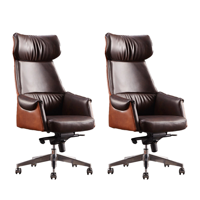 Modern No Arm Executive Chair Height-adjustable Managers Chair for Office