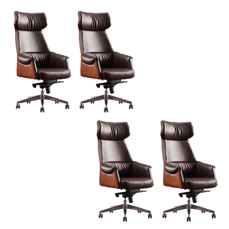 Modern No Arm Executive Chair Height-adjustable Managers Chair for Office