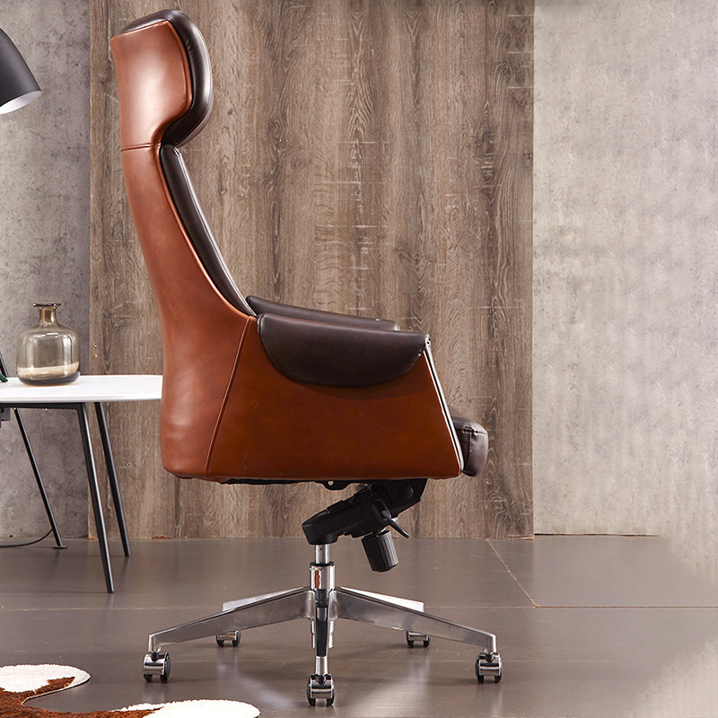 Modern No Arm Executive Chair Height-adjustable Managers Chair for Office