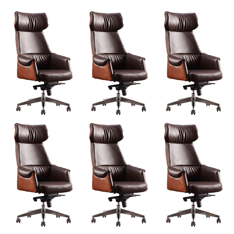 Modern No Arm Executive Chair Height-adjustable Managers Chair for Office