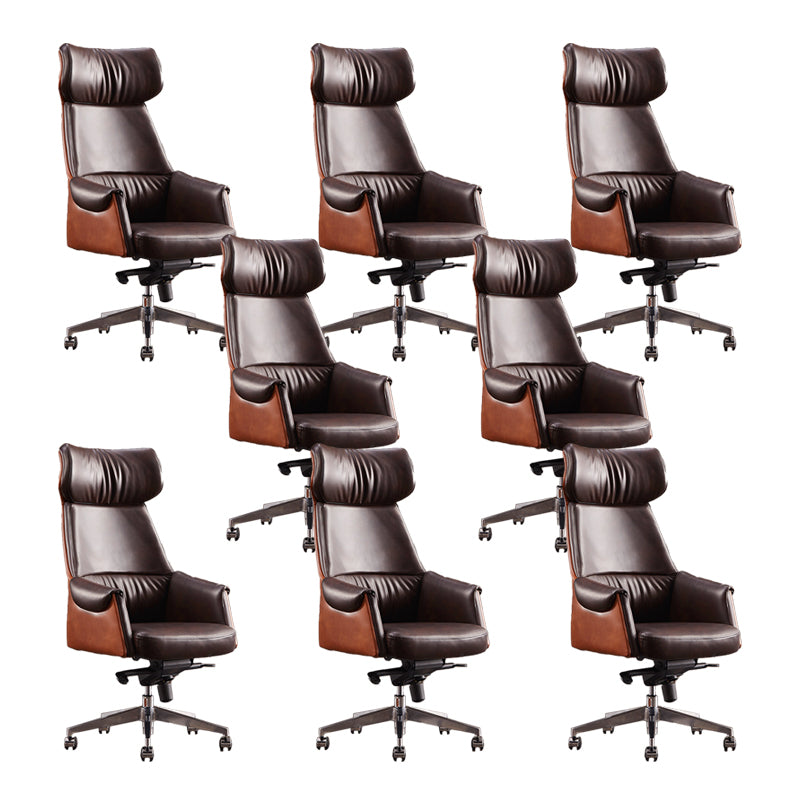 Modern No Arm Executive Chair Height-adjustable Managers Chair for Office