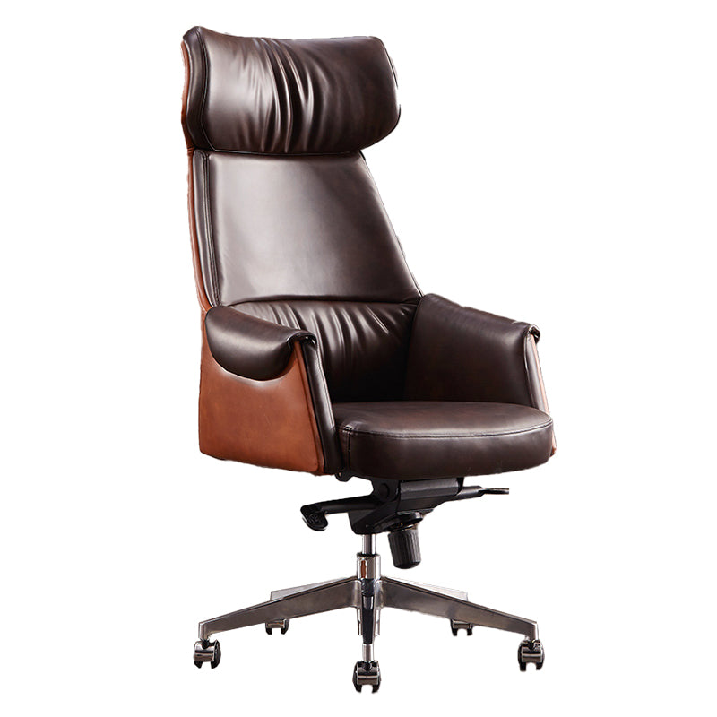 Modern No Arm Executive Chair Height-adjustable Managers Chair for Office