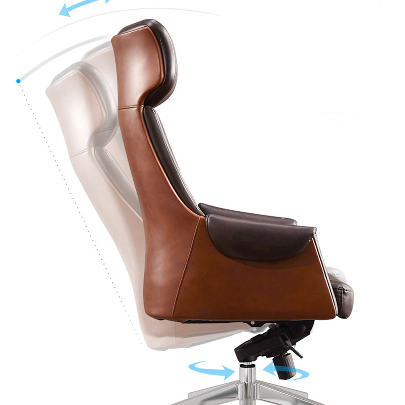 Modern No Arm Executive Chair Height-adjustable Managers Chair for Office